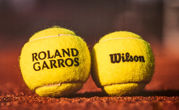 Souvenirs on sale in the official store at Roland Garros tennis courts. Paris, France