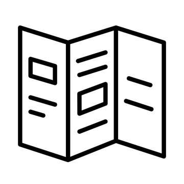 Outline flyer card icon