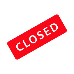 Closed icon vector logo design template