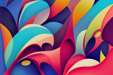 colorful abstract art, wallpaper made with Generative AI 