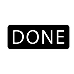 Done icon vector logo design template