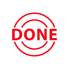 Done icon vector logo design template