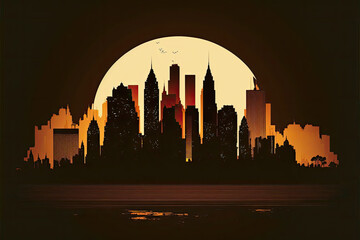 illustration of city silhouette