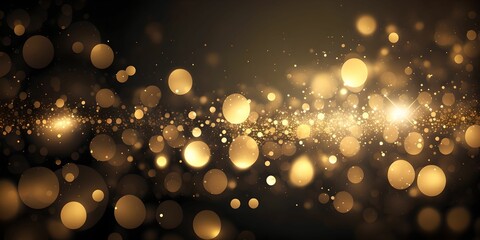 bokeh gold light background, Generative AI