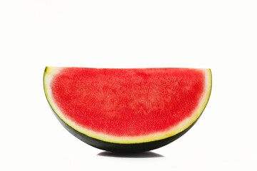 Fresh sliced watermelon on white background