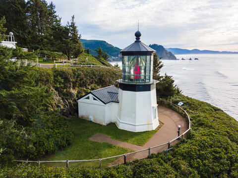 Another Perspective of Cape Mears Lighthouse Pacific West Coast Oregon United States