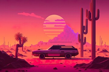 Road trip through the desert