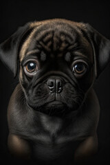 Obraz premium a portrait of a pug puppy - generative ai 