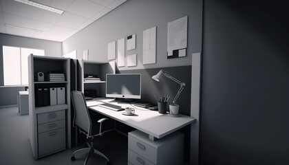 A Neat & Clean Cubicle