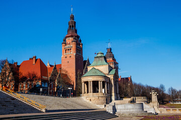 Historic building of Provincial Office on Haken terrace in Szczecin, Poland