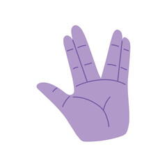 hand with vulcan greet gesture