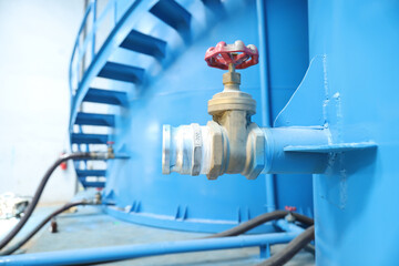 gate valve, brass ball valve in oil industry line installation.