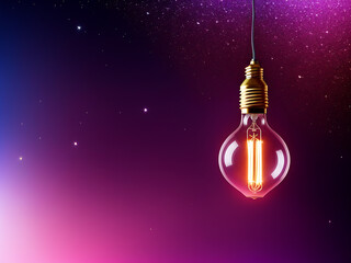 Light Bulb Idea Concept with Room for Text