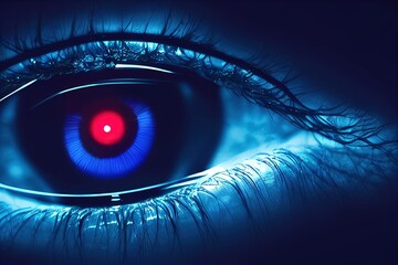 Eye wondrous mechanism incredible abstraction background, Generative AI