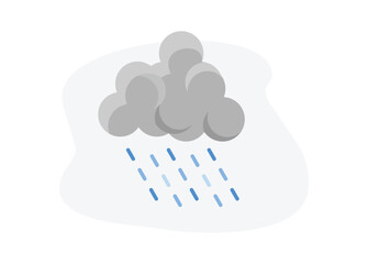 Rain weather. Simple flat illustration.