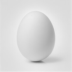White egg on white background
