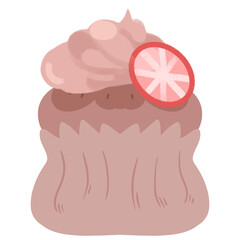 Illustration Cupcake Cartoon Doodle Sketch 