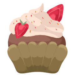 Illustration Cupcake Cartoon Doodle Sketch 