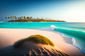 beach with trees