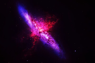 Beautiful colored space nebula. Elements of this image furnished by NASA