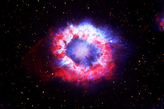 A space nebula that looks like an eye. Elements of this image furnished by NASA