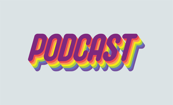 Ilustracao Podcast arco iris, LGBTQ, gay, lesbica, audio, lesbicas, comunidade gay, rainbow, orgulho, LGBT, play, deezer, representatividade, microfone, resistencia, voz, som, vetor, spotify, stream, 