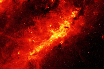 Red space nebula. Elements of this image furnished by NASA