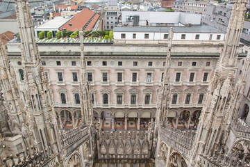 Beautiful view of the Duomo di Milano in Milan, Italy