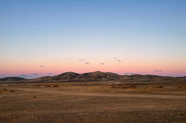 sunset in the mountains