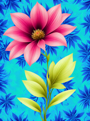 Fototapeta na wymiar Vintage Floral Spring Artwork - Generative AI