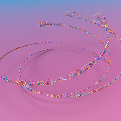 3d render, Particles background with colorful