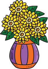 Spring Potted Flower Cartoon Colored Clipart 