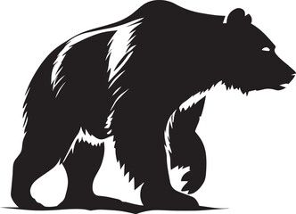 Black Bear Icon Monochrome Logo 
