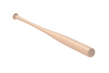 Baseball bat isolated on white background. Sports equipment. 3d render