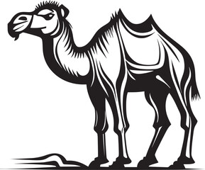 Black Color Camel Monochrome Logo 
