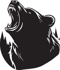 Roaring Angry Bear Mascot Logo 

