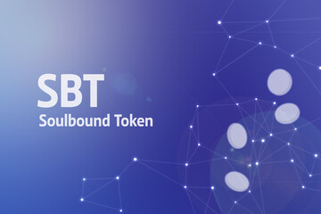 Title image of the word Soulbound Token (SBT) . It is a Web3 related term.