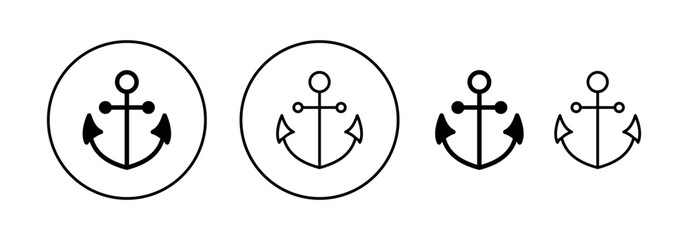 Anchor icon vector for web and mobile app. Anchor sign and symbol. Anchor marine icon.