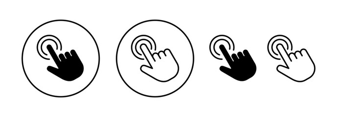 Hand click icon vector for web and mobile app. pointer sign and symbol. hand cursor icon