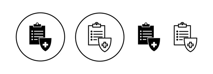 Medical insurance icon vector for web and mobile app. health insurance sign and symbol