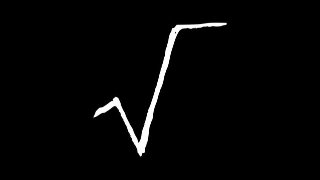 Hand Drawing Math Symbol Square Root