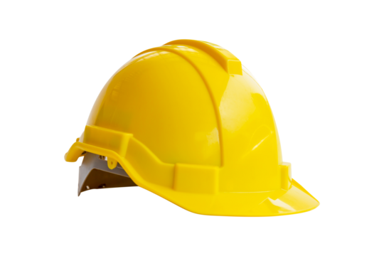 yellow hard hat, safety helmet