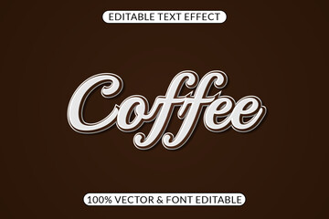 Easily editable coffee text effect