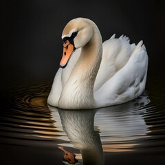 swan on the water