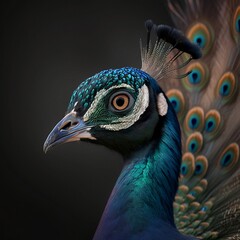 close up of peacock