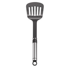 Plastic Spatula  with brushed metalic handle 3D rendering on a transparent background