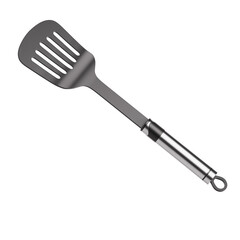 Plastic Spatula  with brushed metalic handle 3D rendering on a transparent background