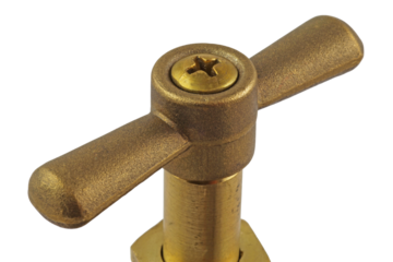 Close up tap handle.