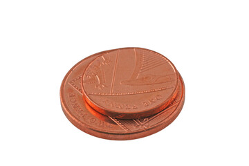 isolated 2 & 1 pence	