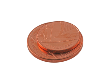 isolated 2 & 1 pence	